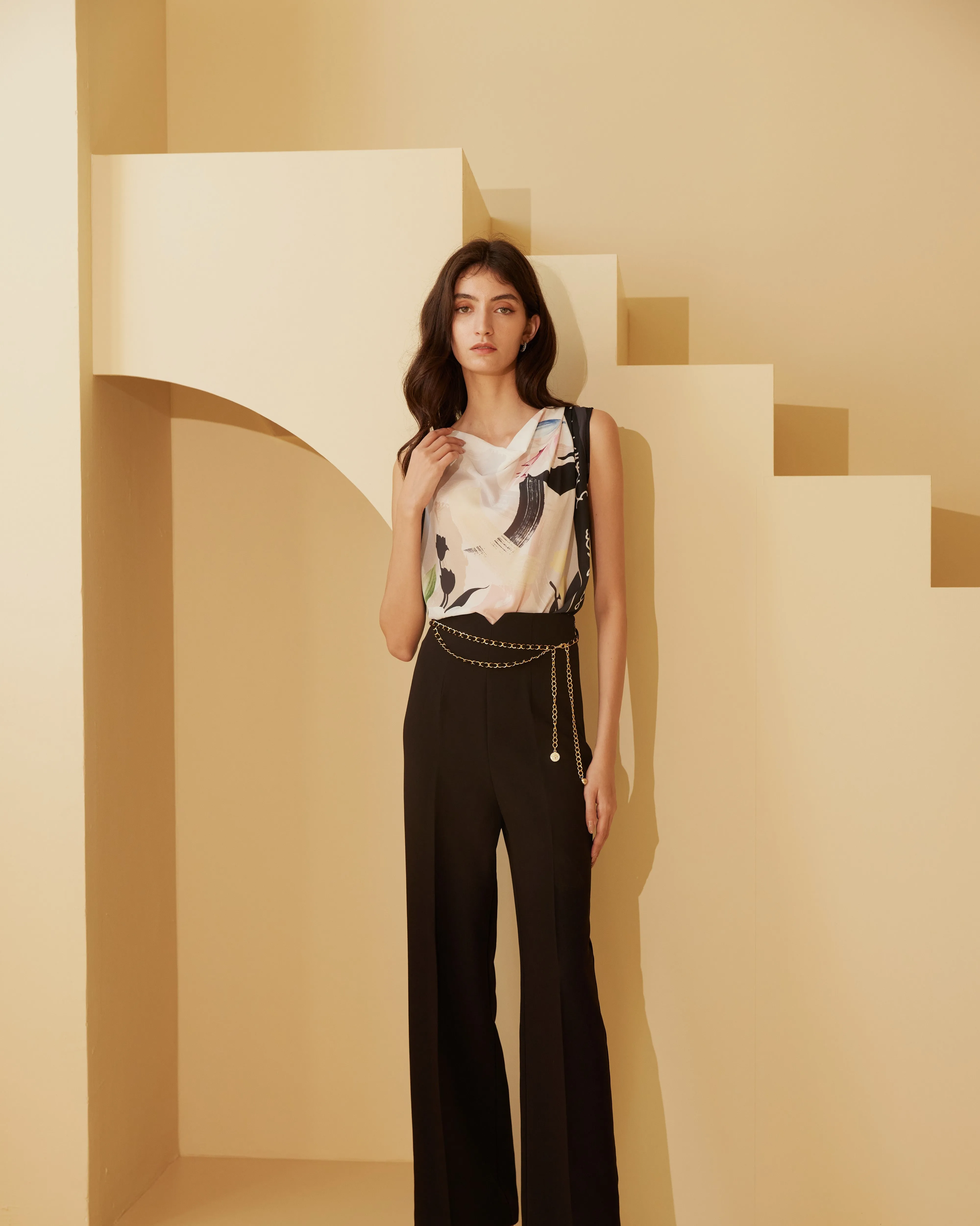 Hannah High Waist Pants (include Chain Belt - 0135PT002)