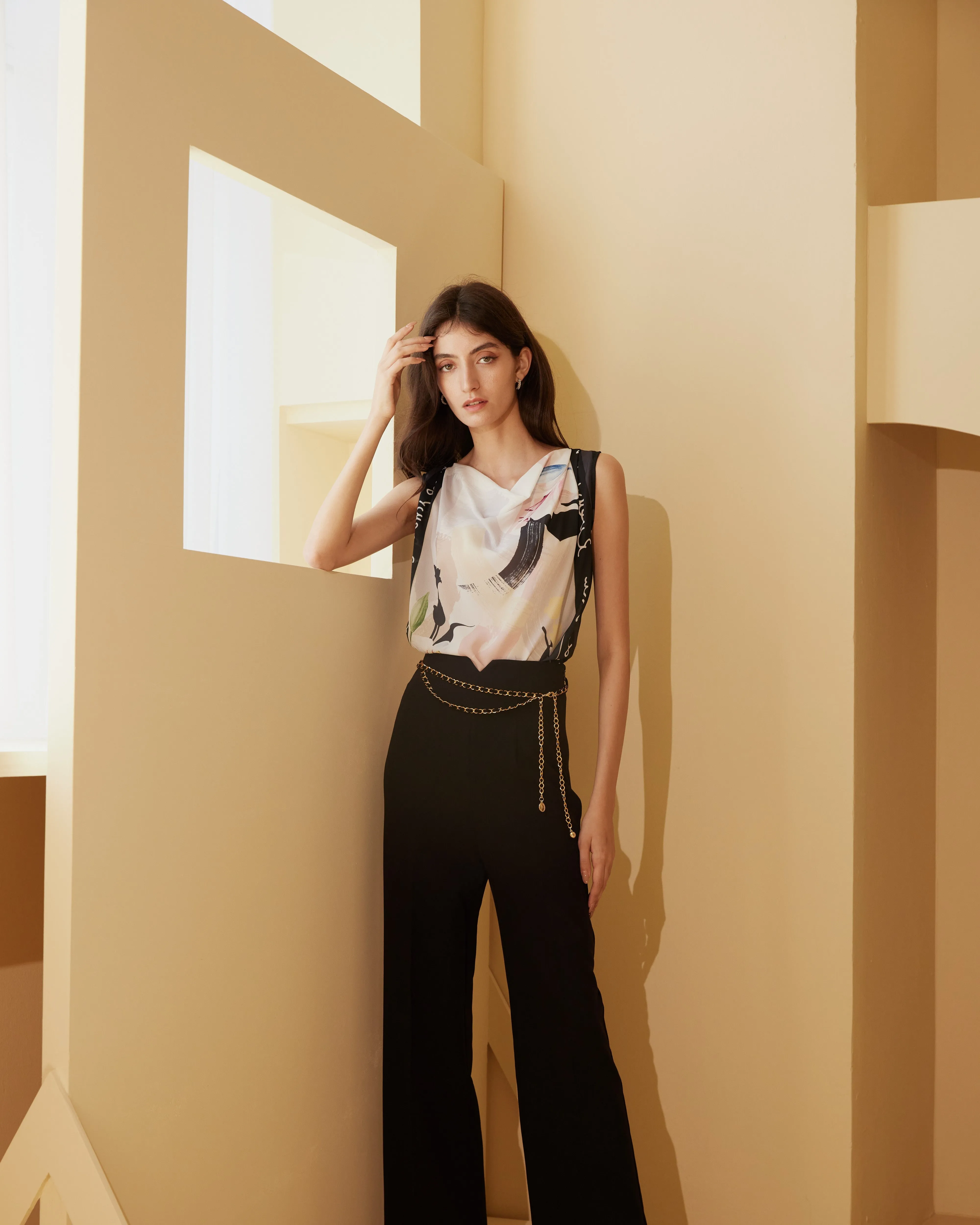 Hannah High Waist Pants (include Chain Belt - 0135PT002)