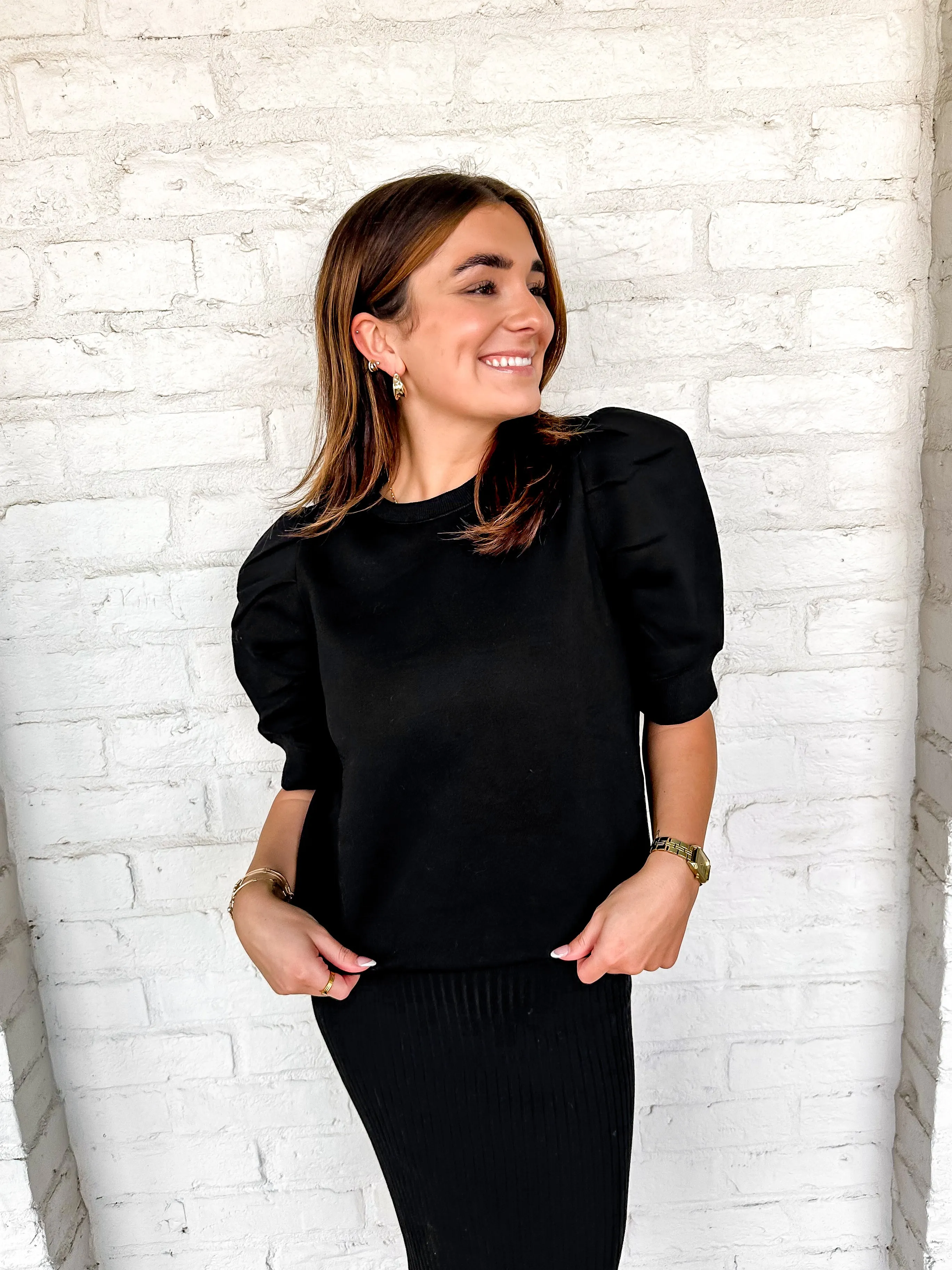 Hustle And Go Top Black