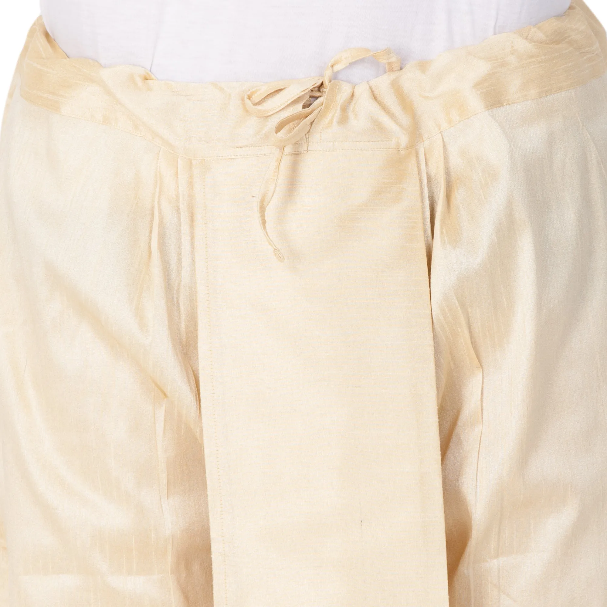 Jashvi Men's Brown Cotton Silk Blend Kurta and Dhoti Pant Set