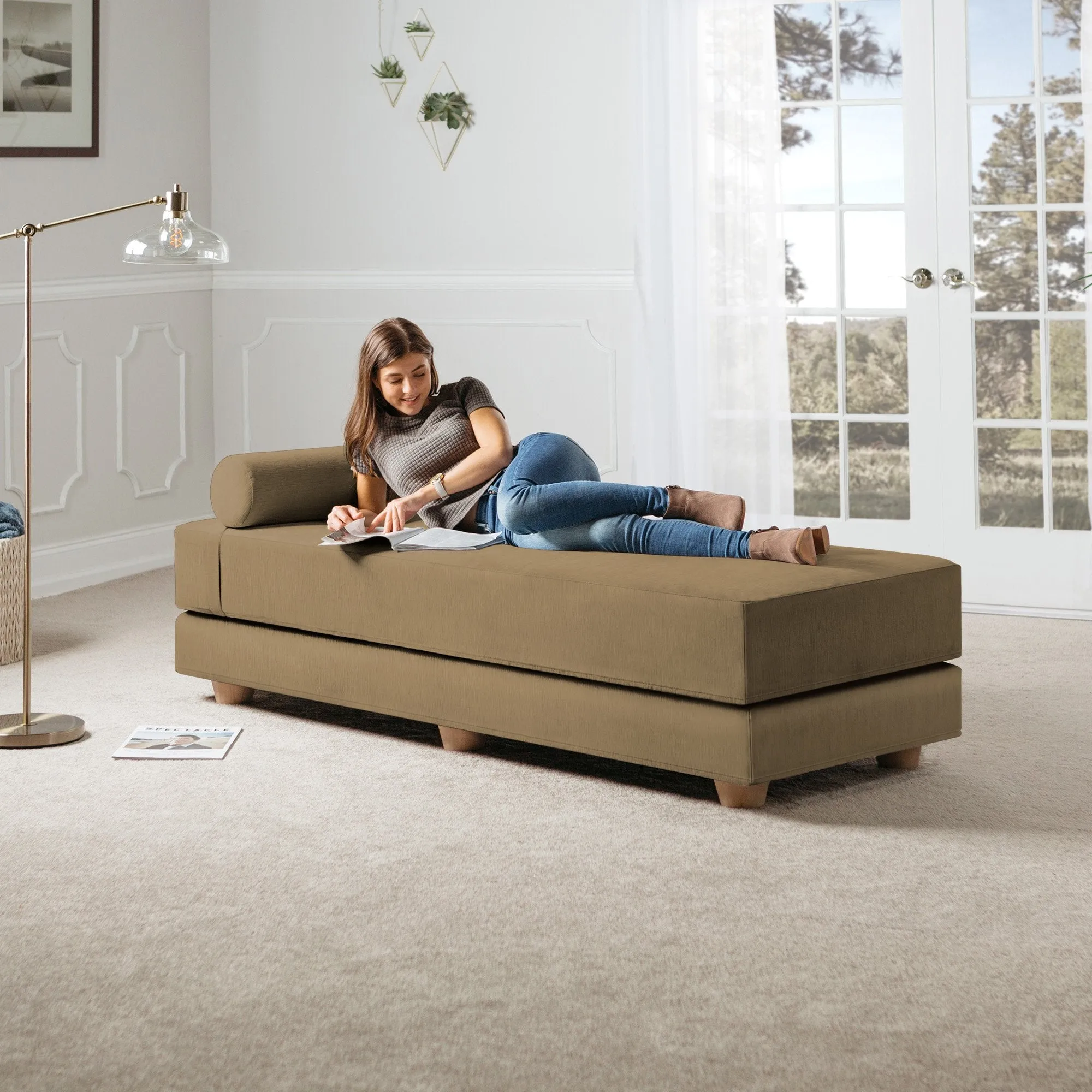 Jaxx Alon Convertible Queen Daybed & Mattress