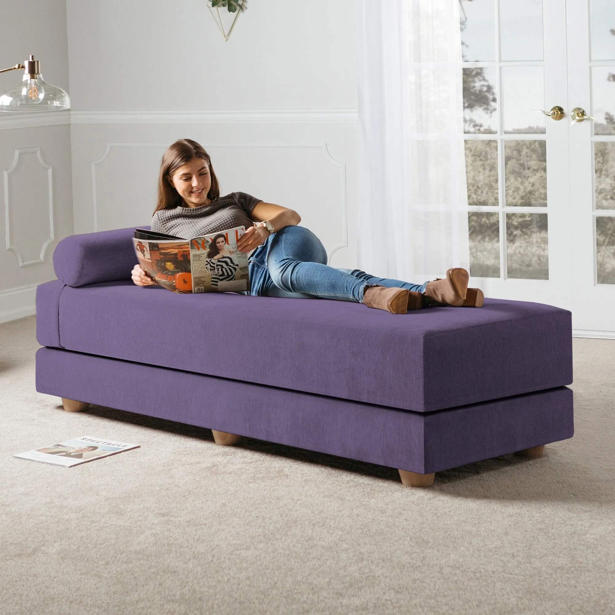 Jaxx Alon Convertible Queen Daybed & Mattress