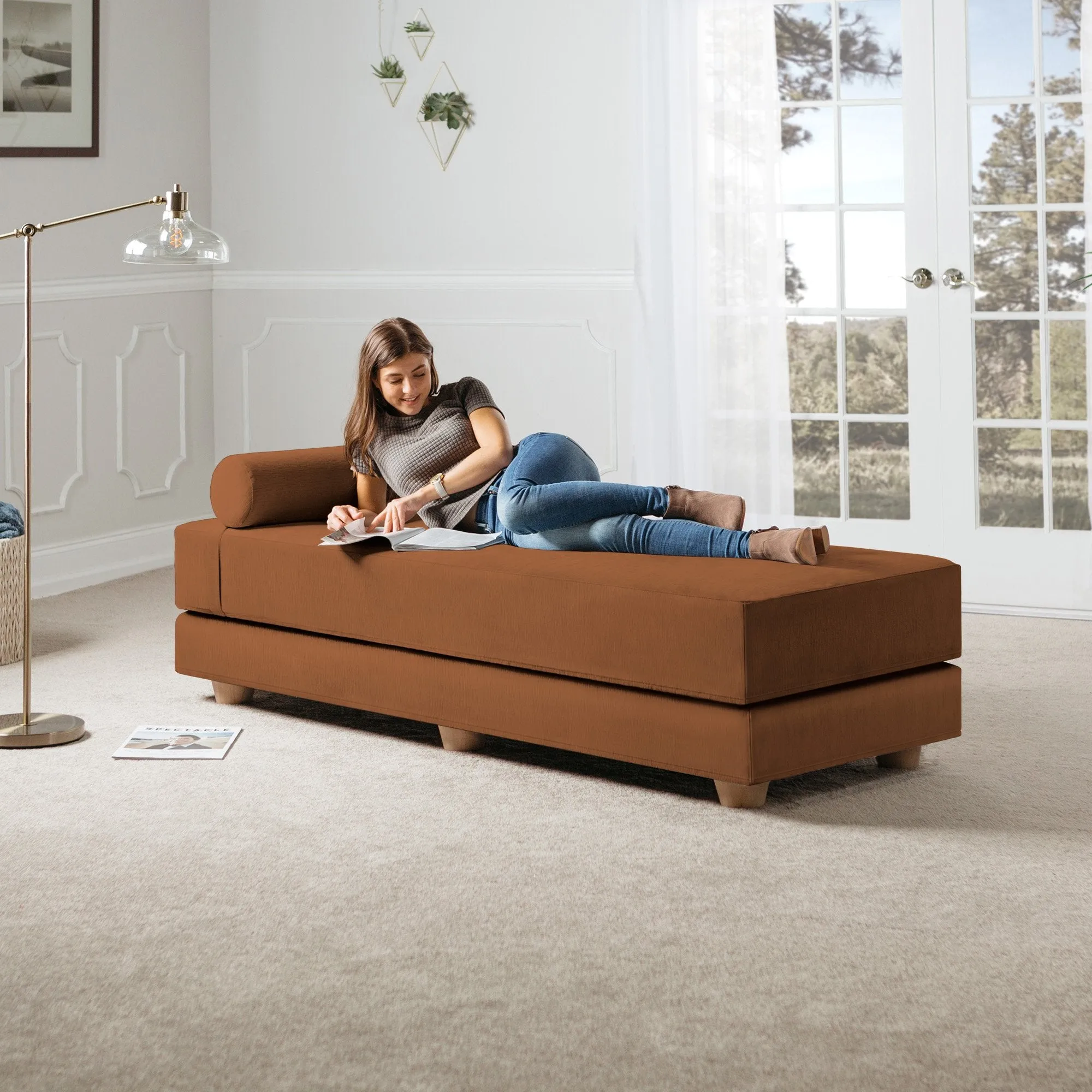 Jaxx Alon Convertible Queen Daybed & Mattress