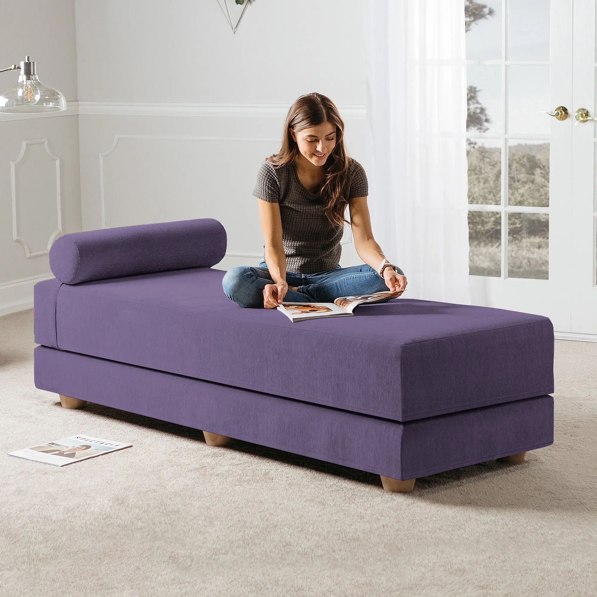 Jaxx Alon Convertible Queen Daybed & Mattress
