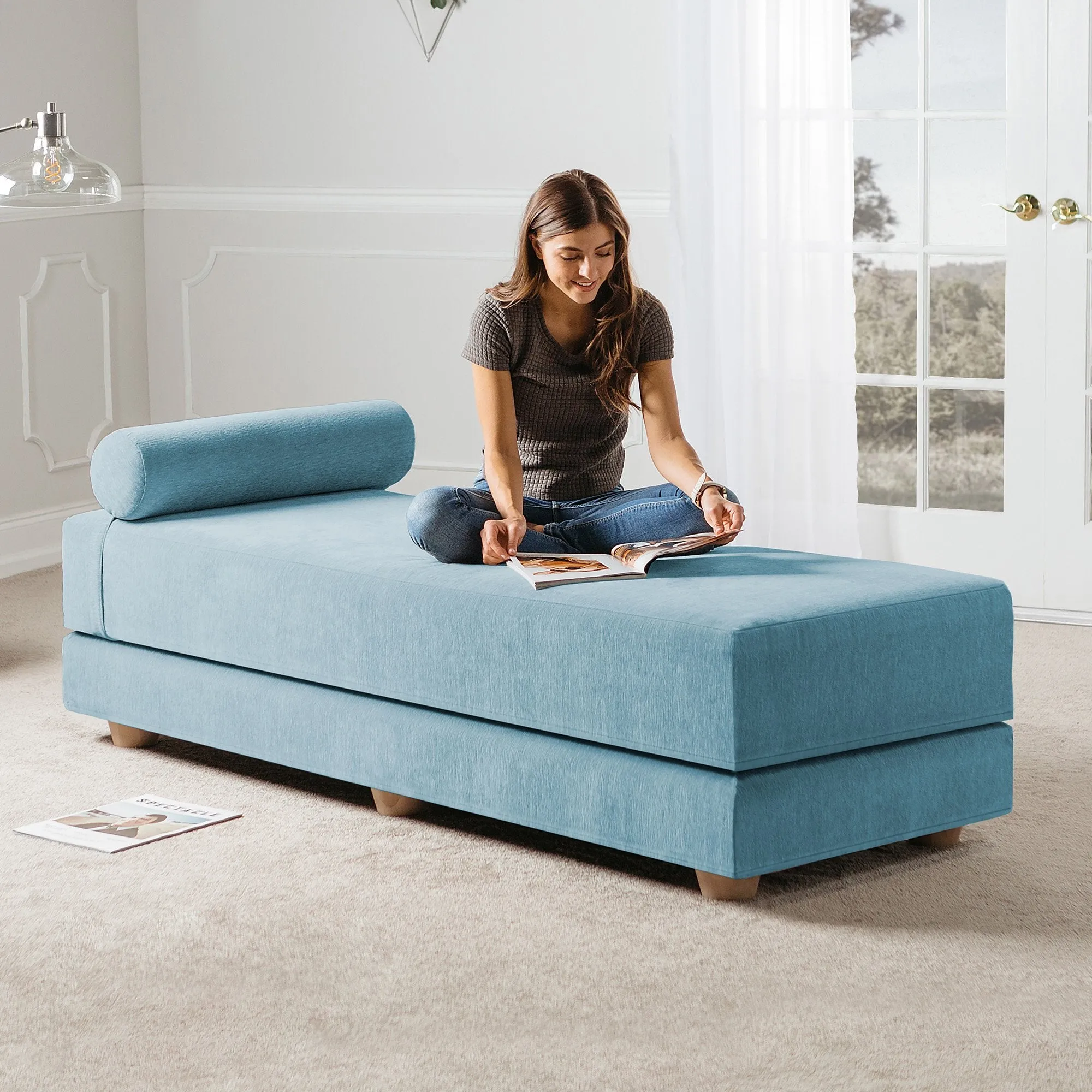 Jaxx Alon Convertible Queen Daybed & Mattress