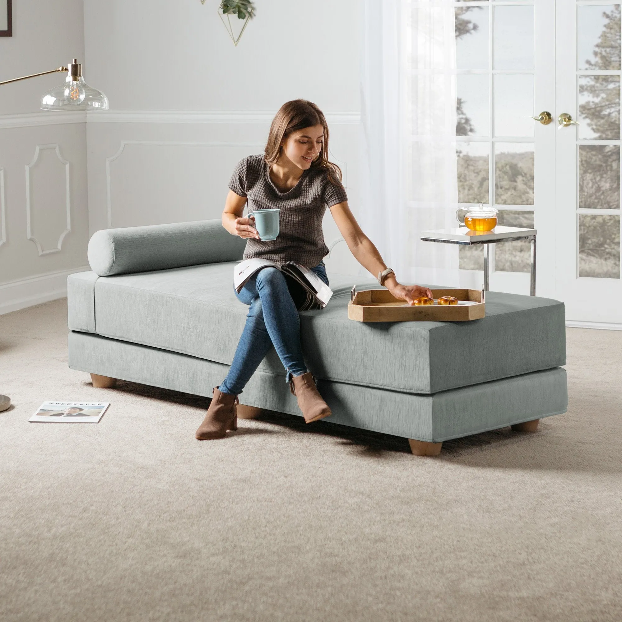 Jaxx Alon Convertible Queen Daybed & Mattress
