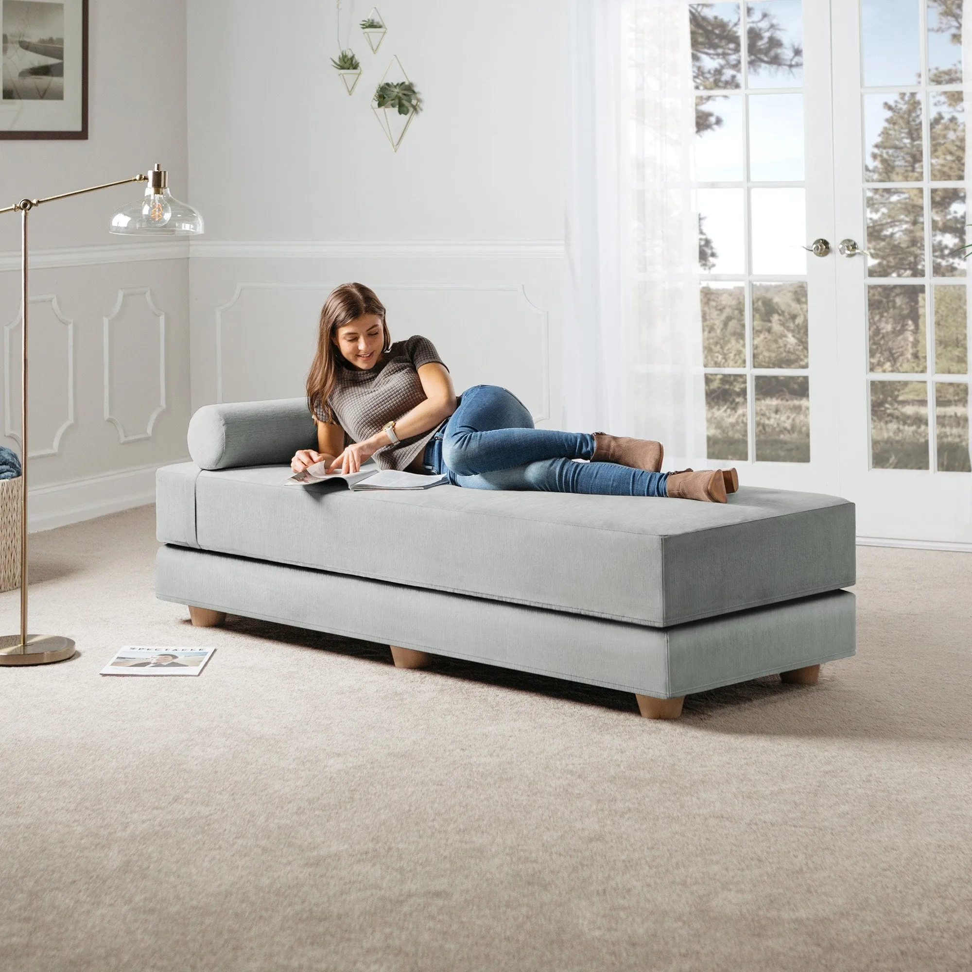 Jaxx Alon Convertible Queen Daybed & Mattress