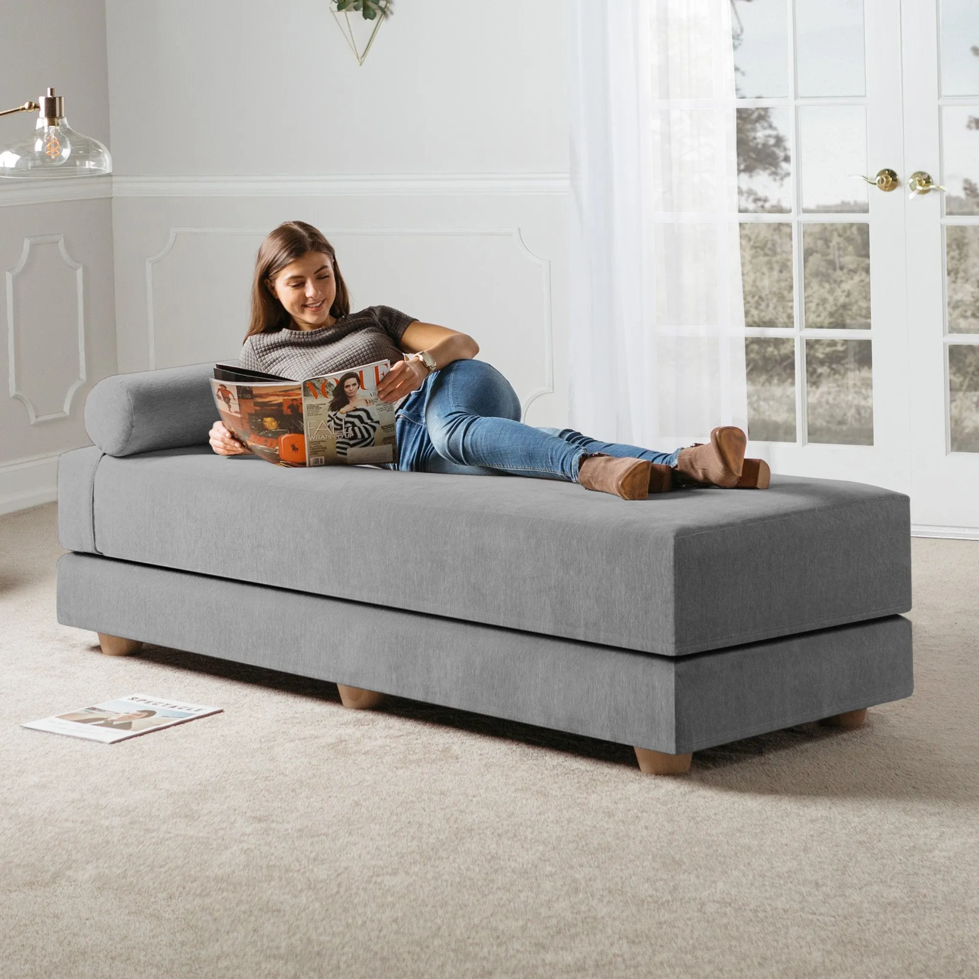 Jaxx Alon Convertible Queen Daybed & Mattress