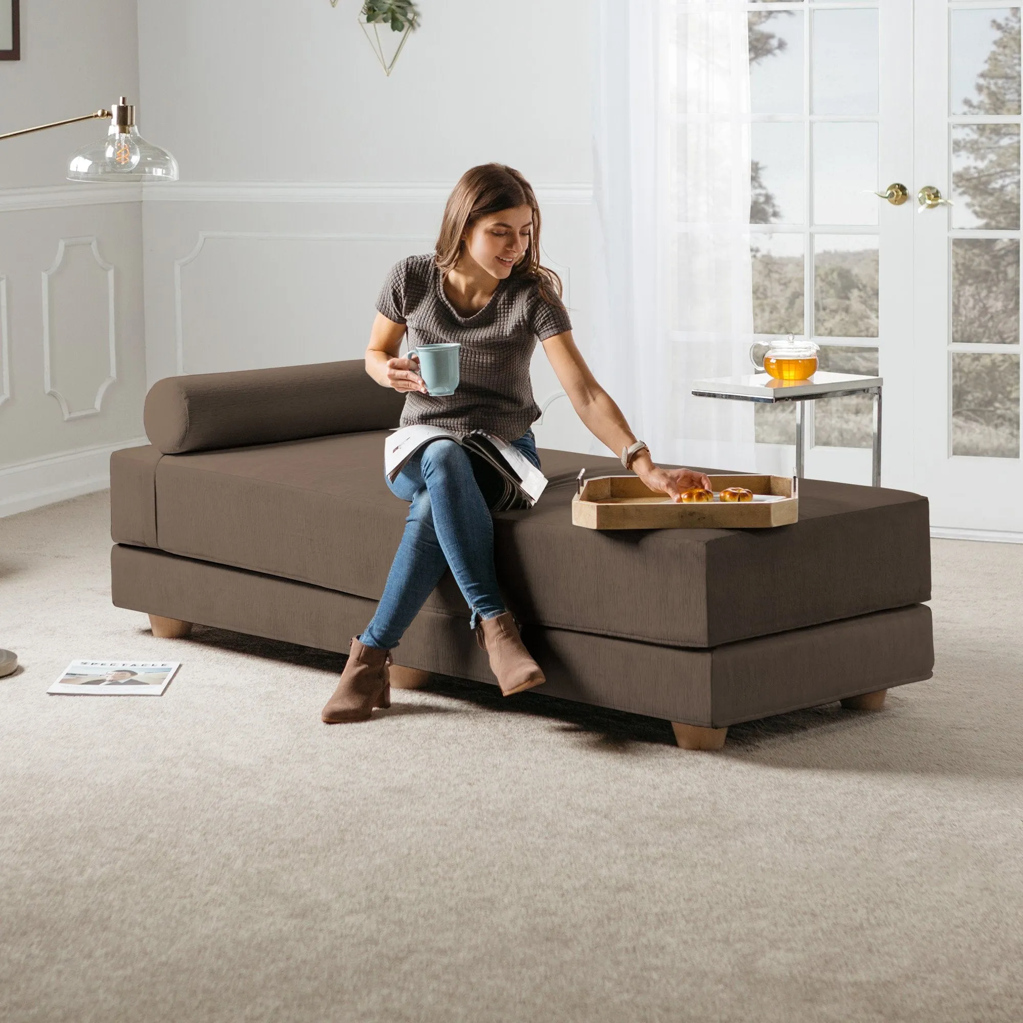 Jaxx Alon Convertible Queen Daybed & Mattress