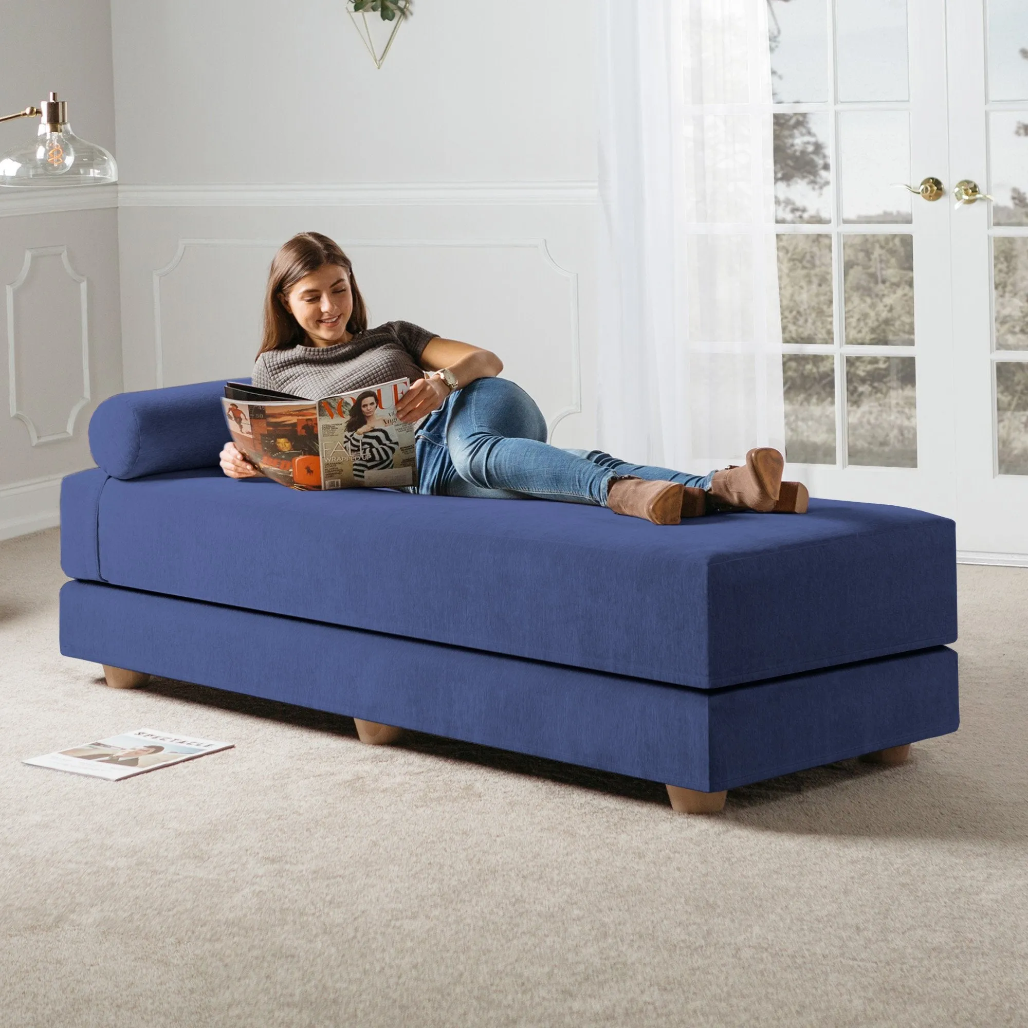 Jaxx Alon Convertible Queen Daybed & Mattress
