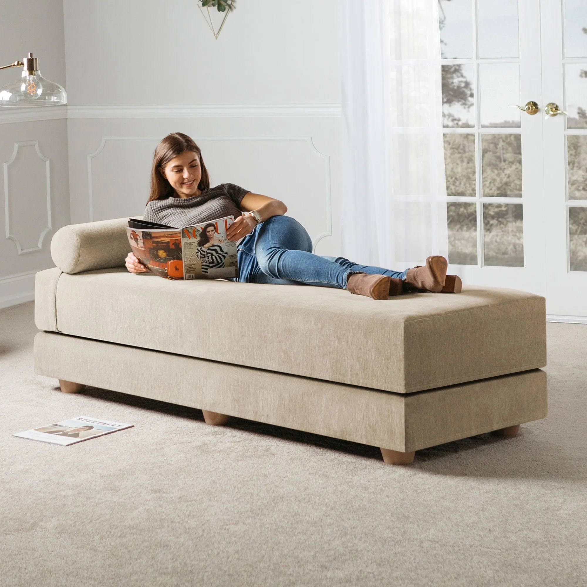 Jaxx Alon Convertible Queen Daybed & Mattress