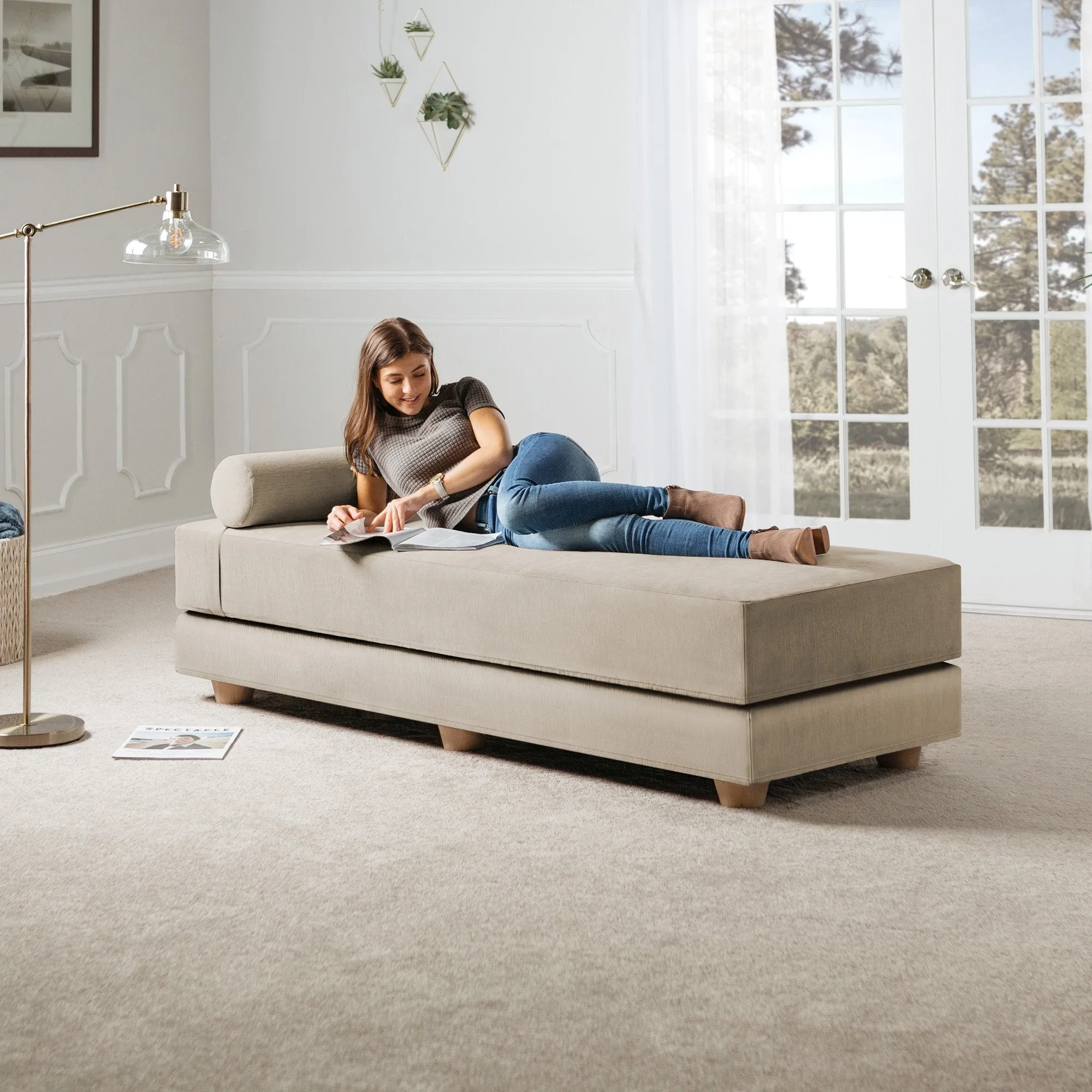 Jaxx Alon Convertible Queen Daybed & Mattress