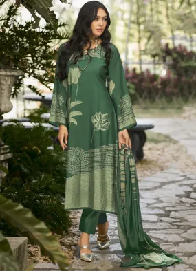 Kilory Party Wear Green Muslin Unstitched Salwar Suit Dress Material