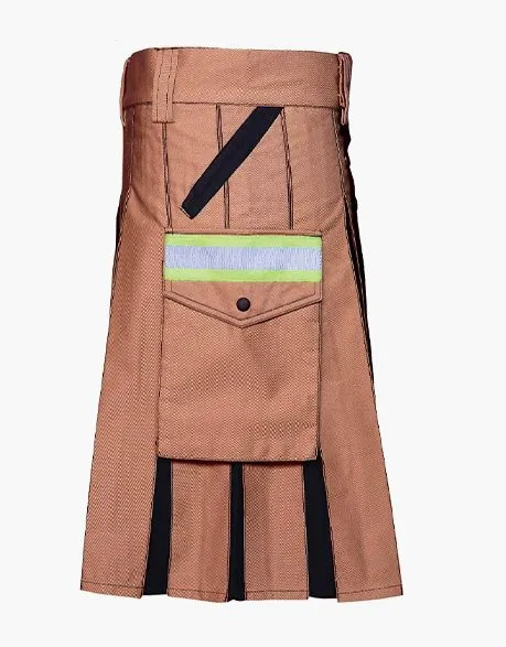 KILTS IN BLACK AND BROWN FIREFIGHTERS
