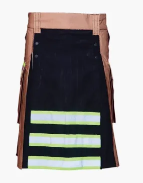 KILTS IN BLACK AND BROWN FIREFIGHTERS