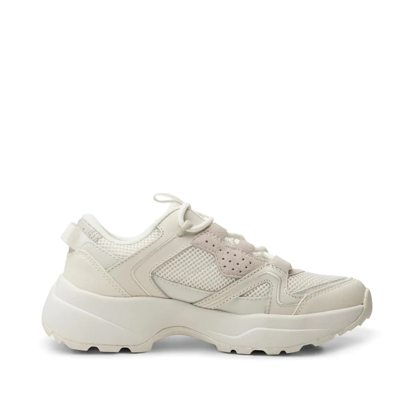 LAST PAIR in 36 - Woden Sif Reflective Sneaker - Blanc de Blanc