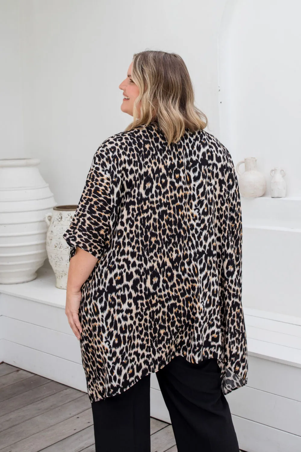 Leopard Print Kimono
