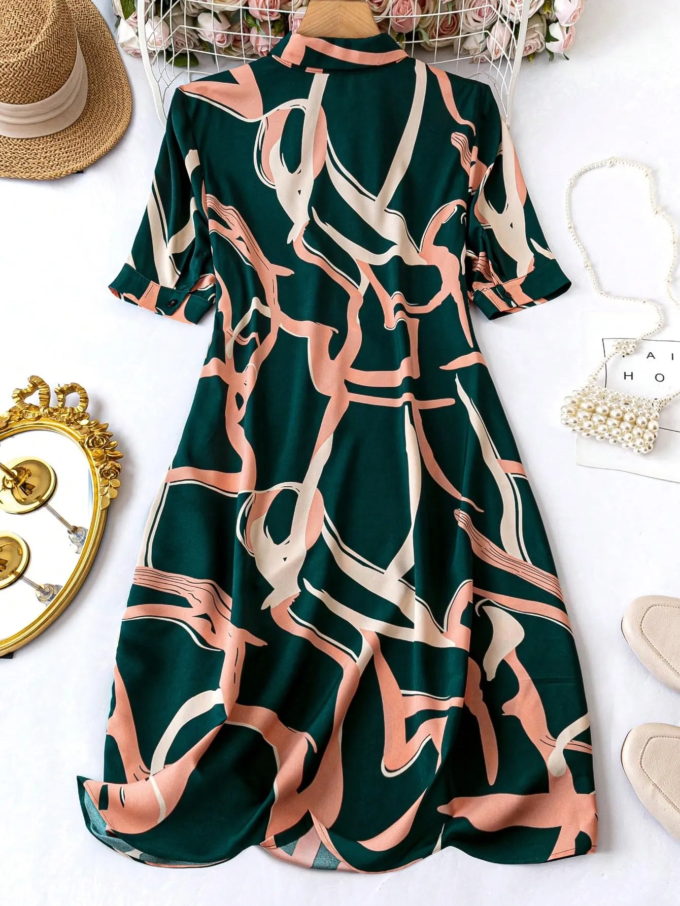 Leriya Fashion Dress for Women | One Piece Dress for Women | Beach Dress for Women (Medium, Green)