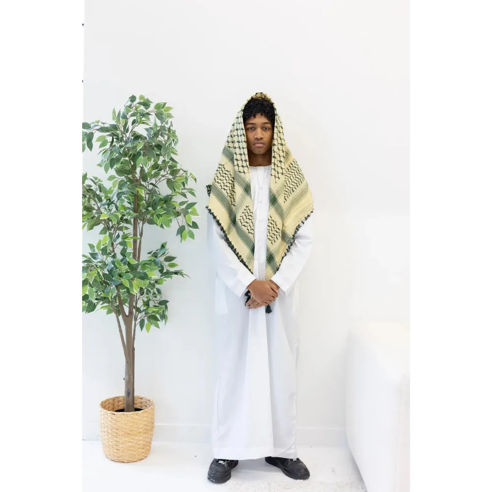 Light Yellow & Green Imamah