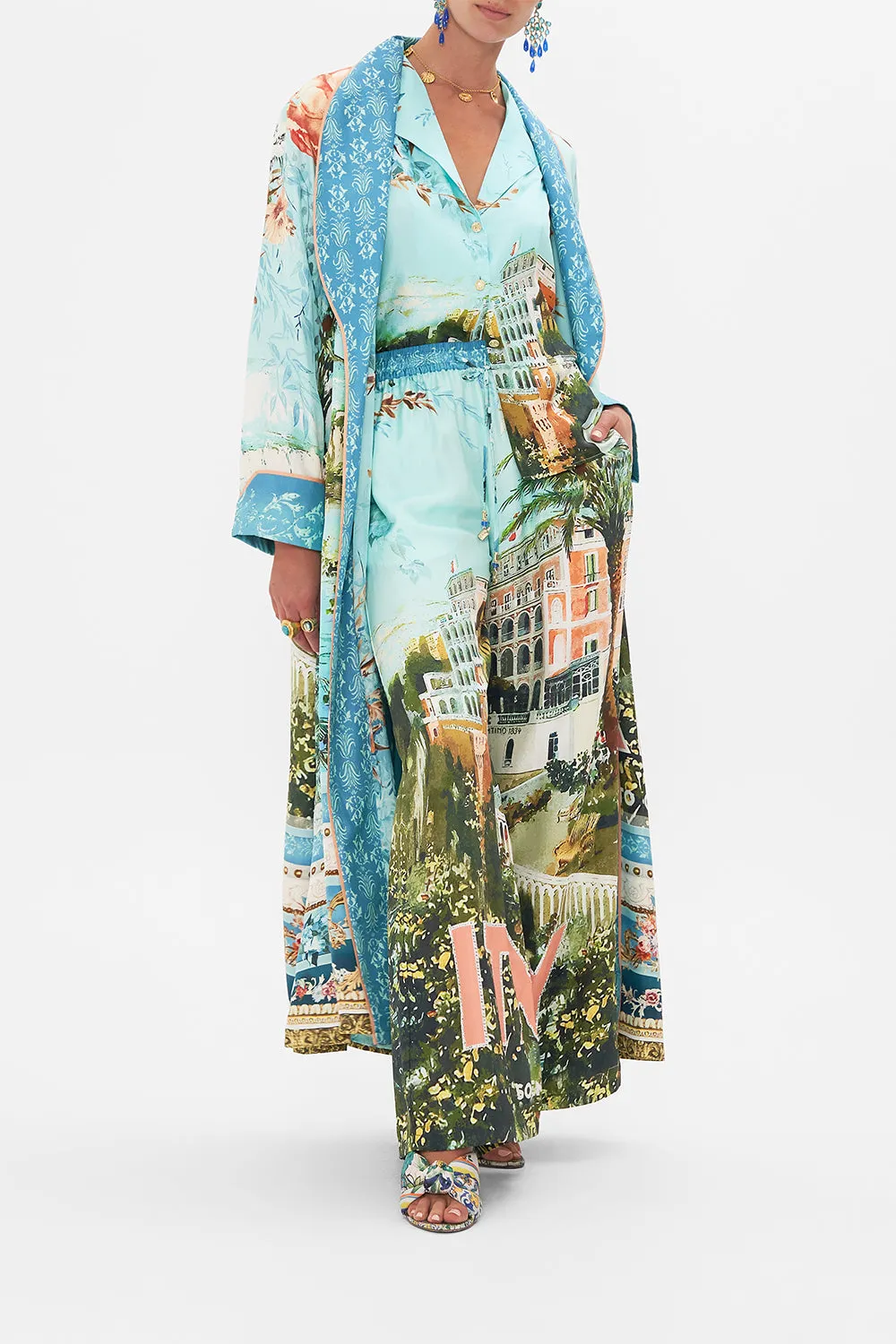 LONG ROBE WITH TIE FROM SORRENTO WITH LOVE