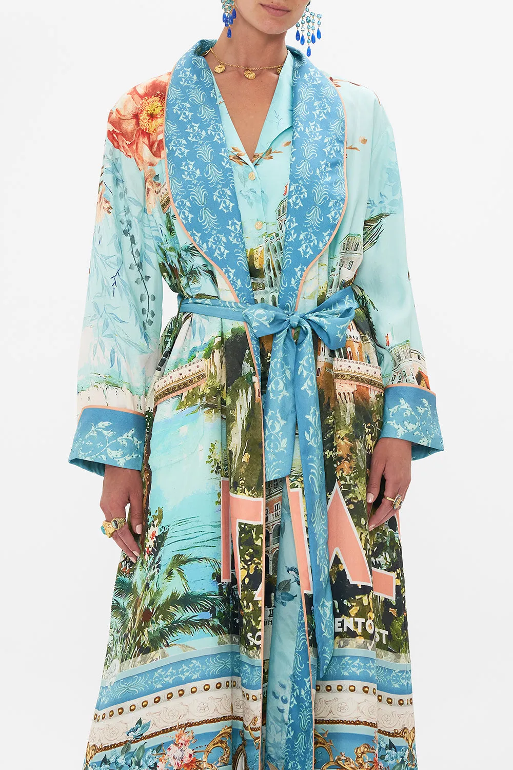 LONG ROBE WITH TIE FROM SORRENTO WITH LOVE