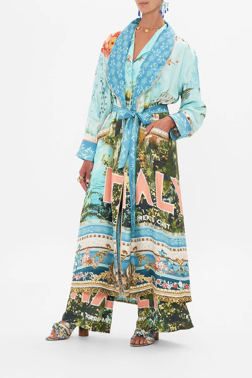 LONG ROBE WITH TIE FROM SORRENTO WITH LOVE