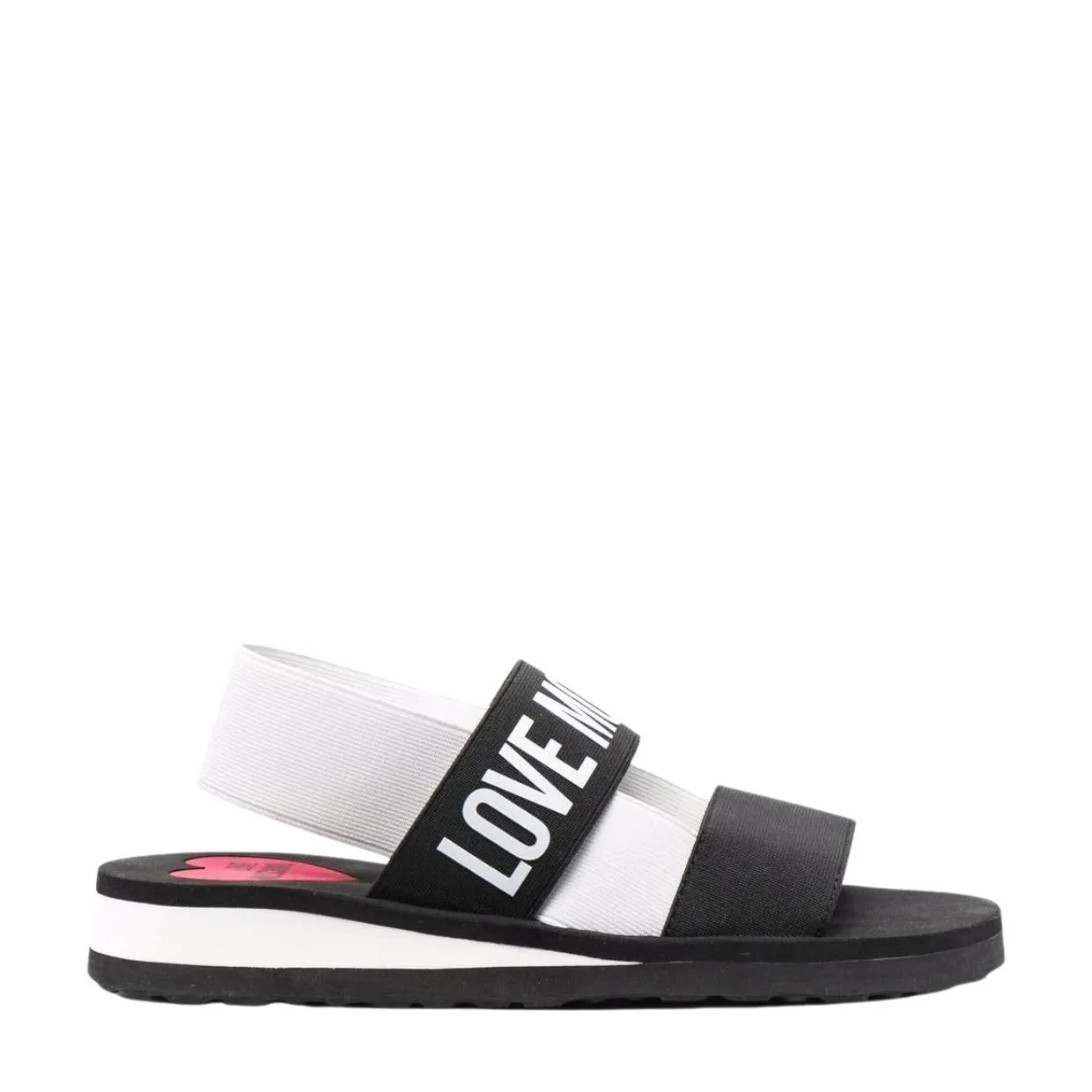 Love Moschino Black Logo Strap Slide