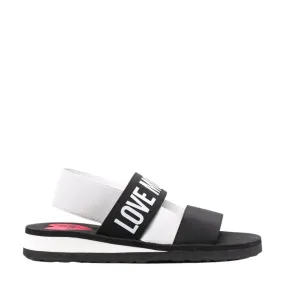 Love Moschino Black Logo Strap Slide