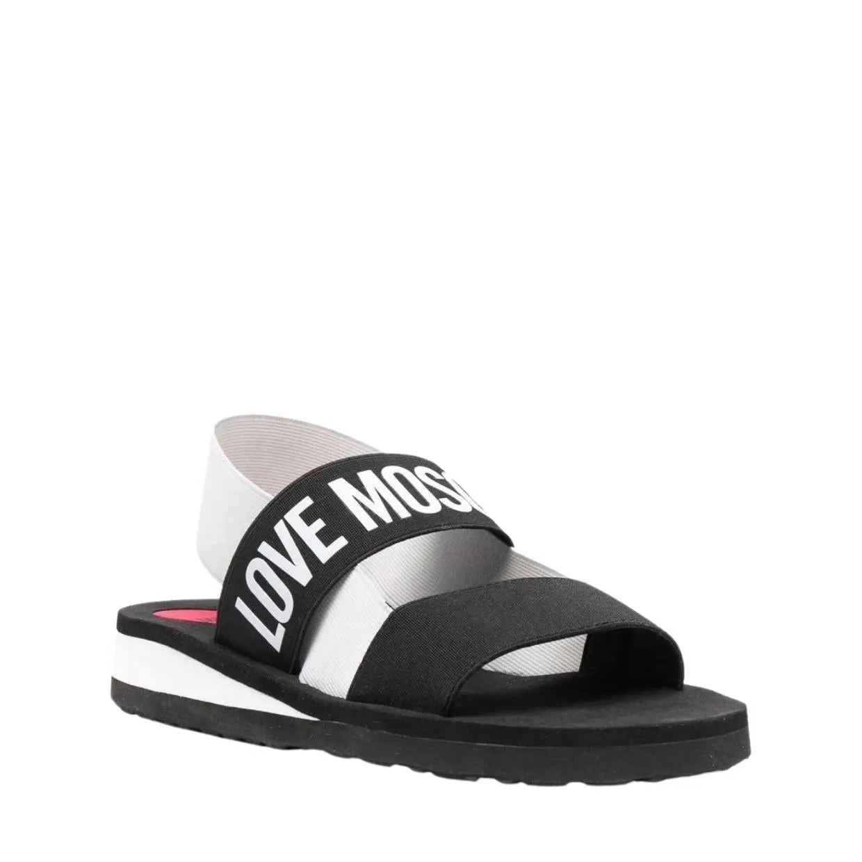 Love Moschino Black Logo Strap Slide