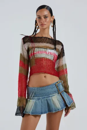 Ludlow Denim Mini Skirt