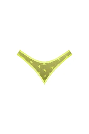 Magic Silk Love Star High Leg High Waist Micro Tanga Neon Chartreuse