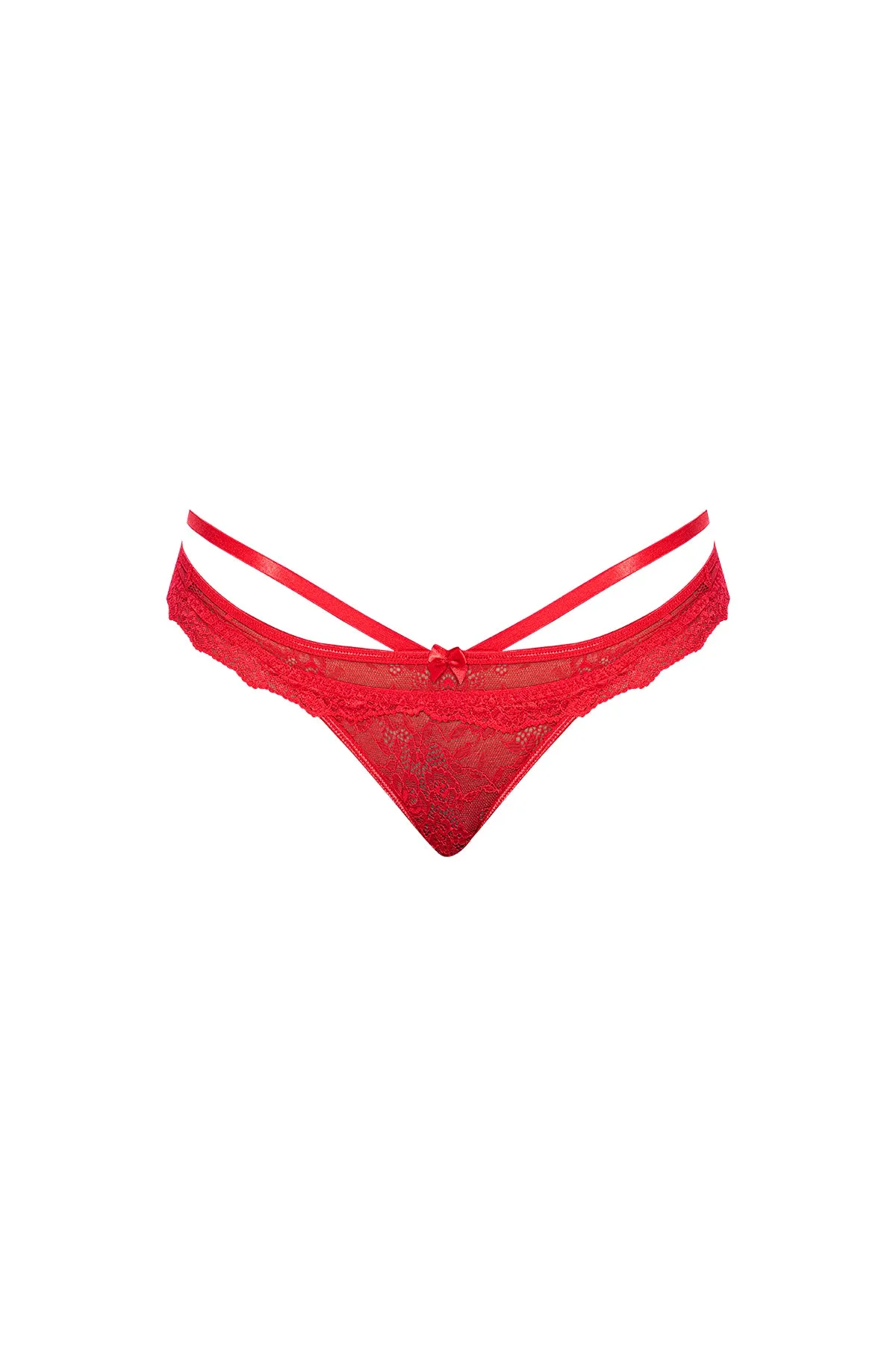Magic Silk Ooh La Lace Peek-a-Boo Cheeky Panty Red