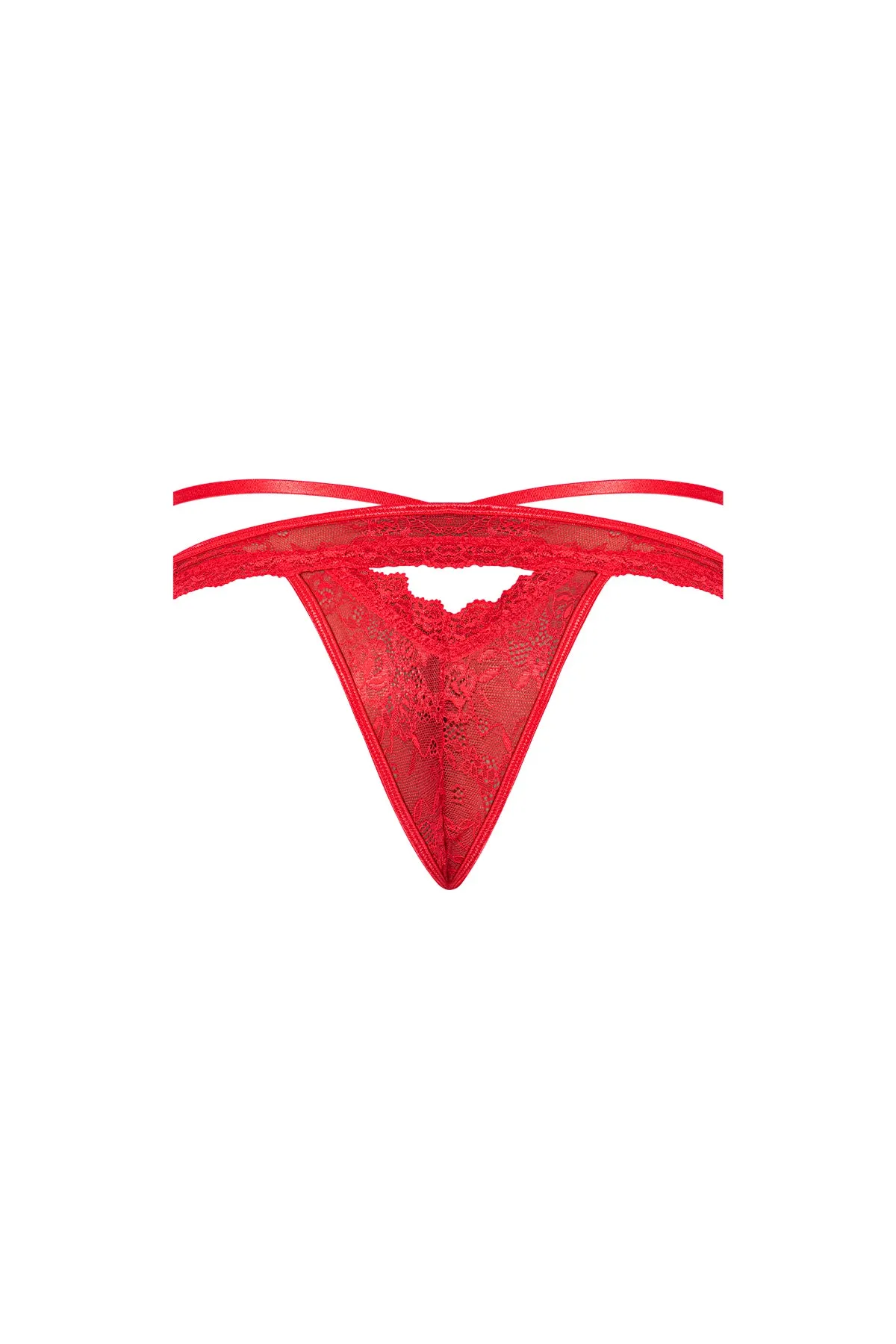 Magic Silk Ooh La Lace Peek-a-Boo Cheeky Panty Red
