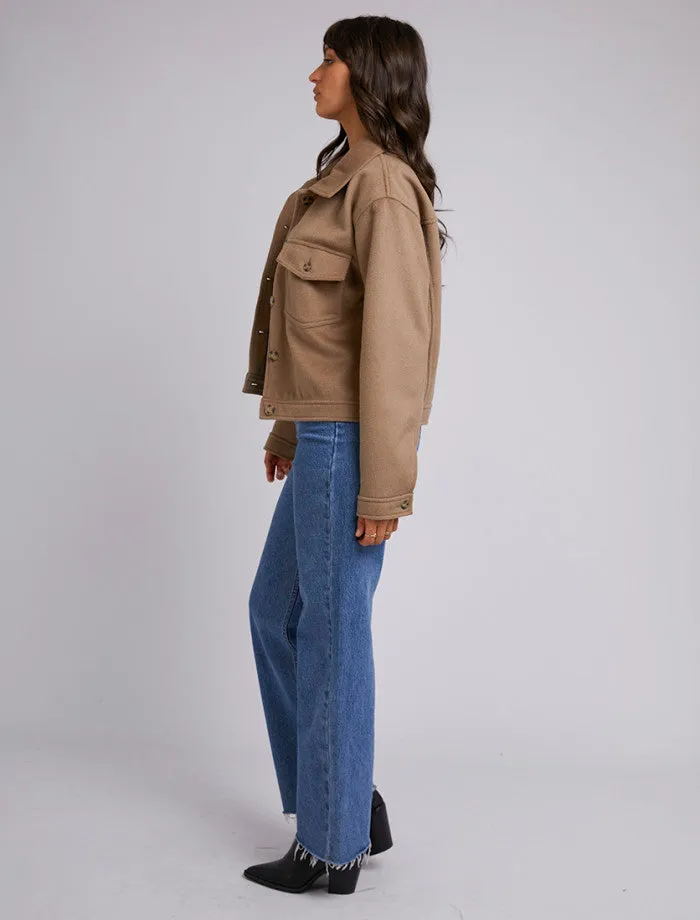 Mahina Cropped Shacket (Oatmeal)