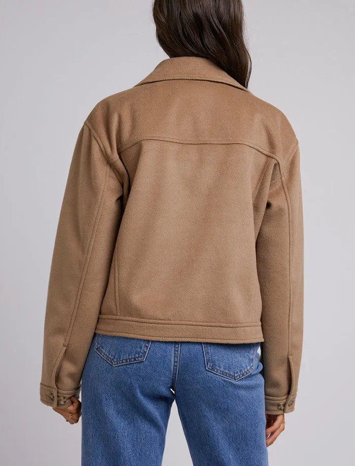 Mahina Cropped Shacket (Oatmeal)