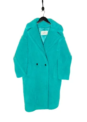 MaxMara Turquoise Teddy Bear Icon Alpaca Blend Coat