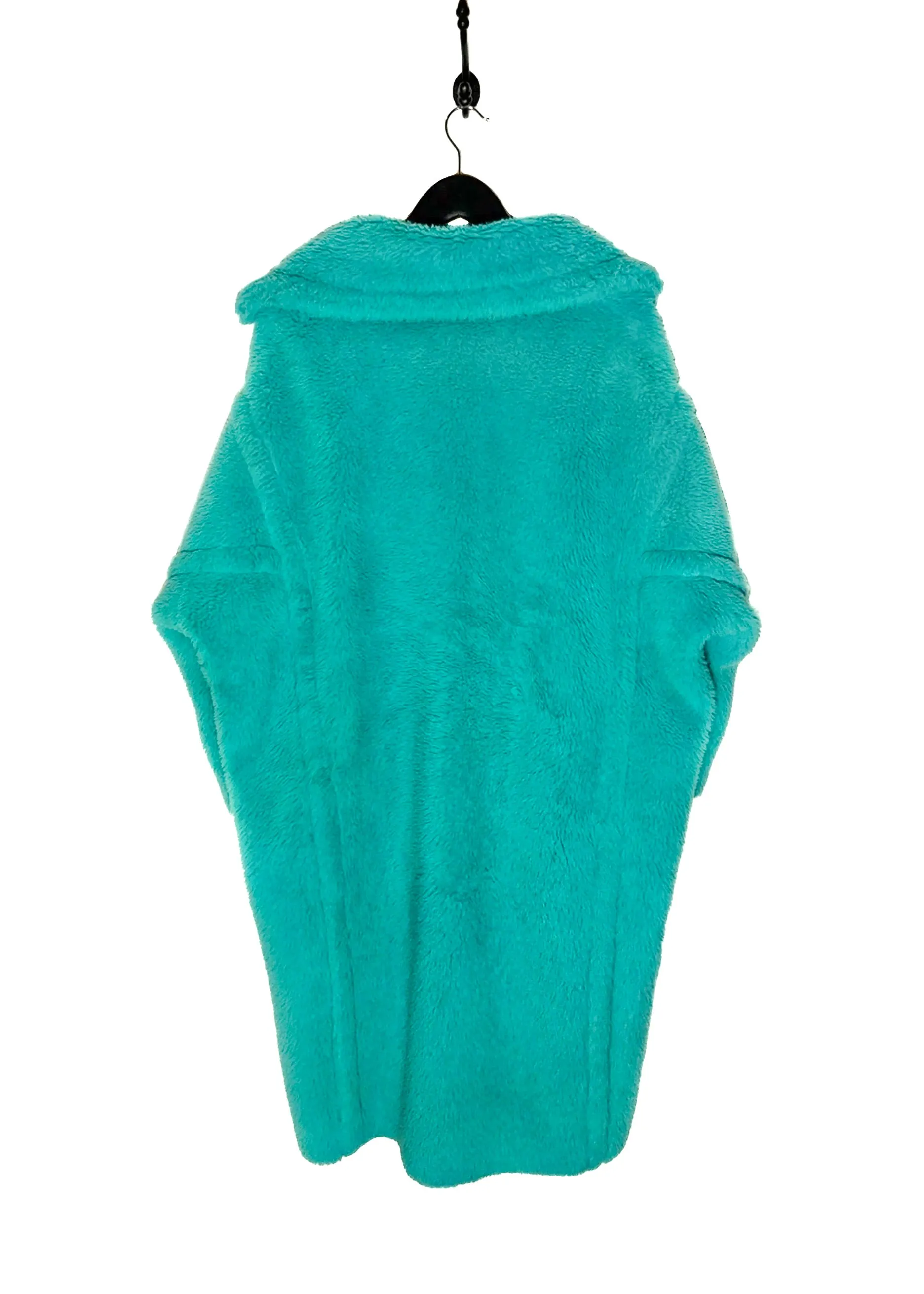 MaxMara Turquoise Teddy Bear Icon Alpaca Blend Coat
