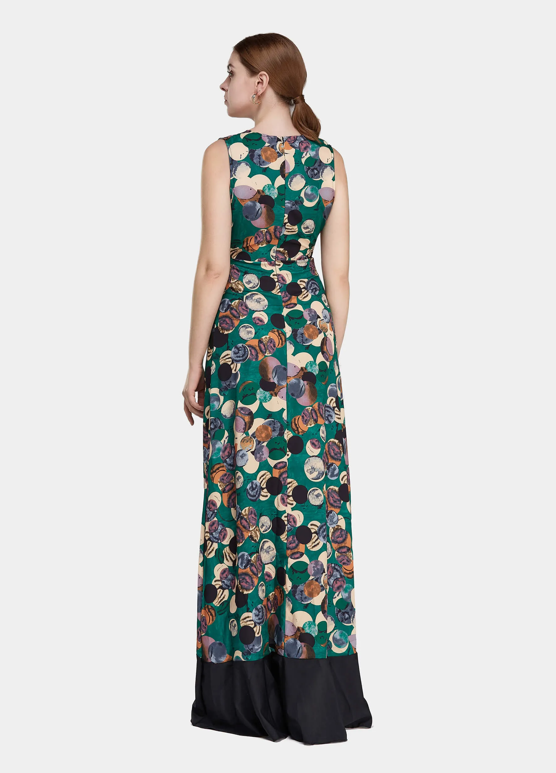 MECALA Women's Deep V-Neck Front Slit Maxi Dress