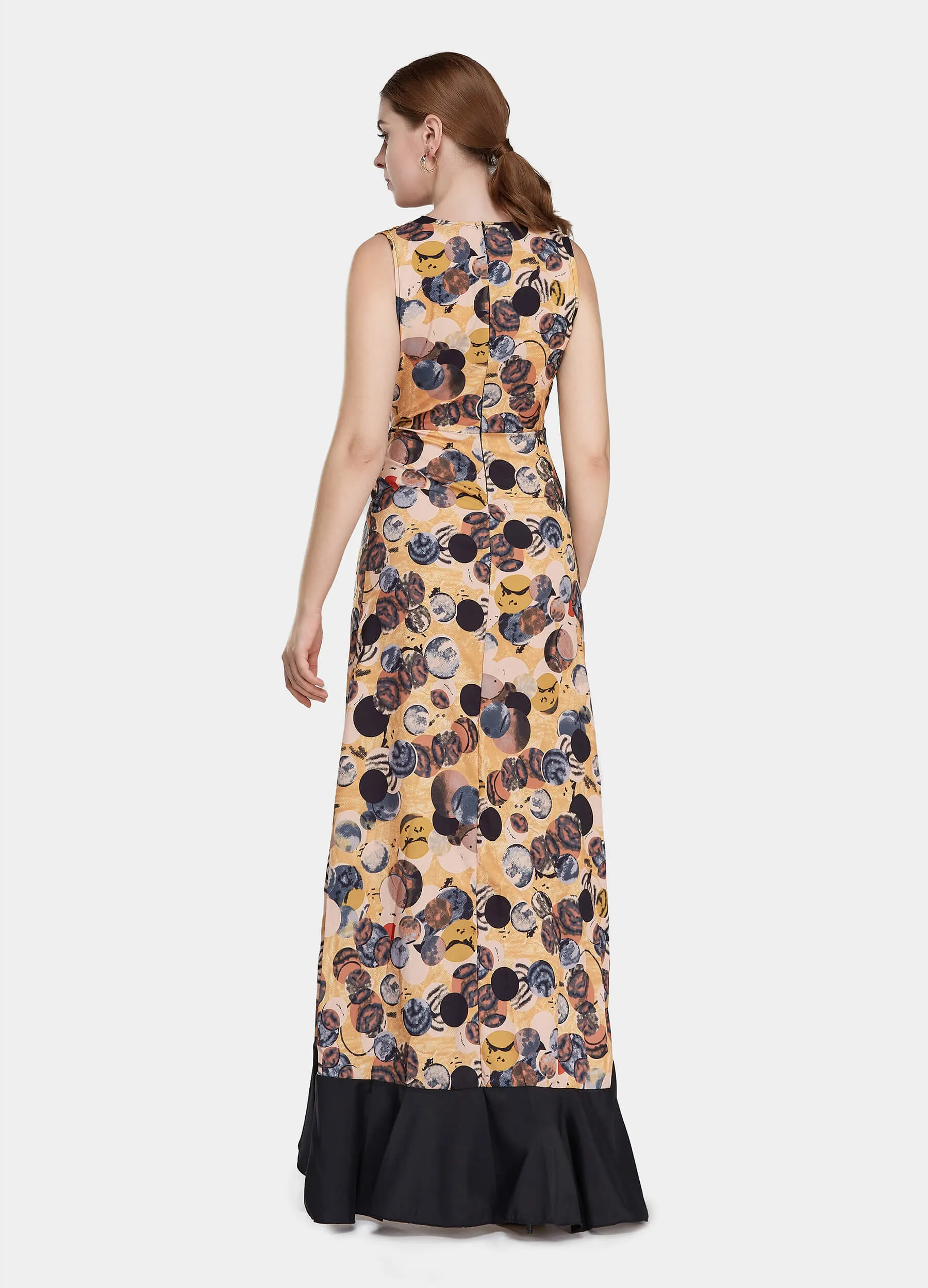 MECALA Women's Deep V-Neck Front Slit Maxi Dress