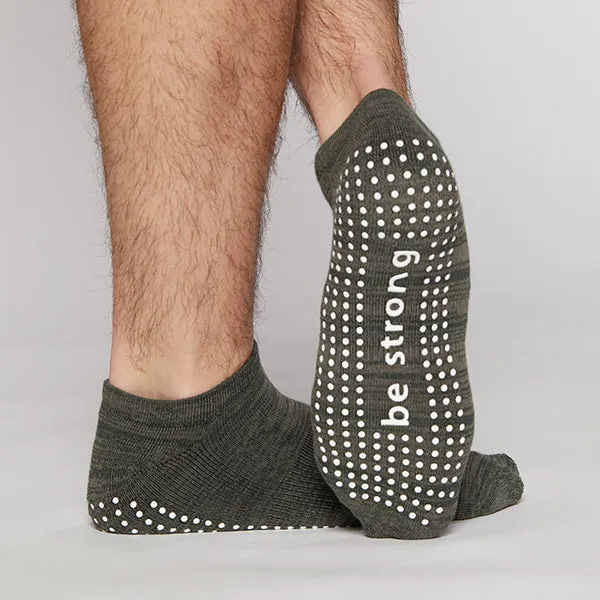 Mens Be Strong Marbled Grip Socks (Army)