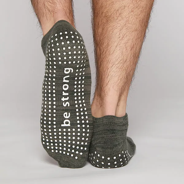 Mens Be Strong Marbled Grip Socks (Army)