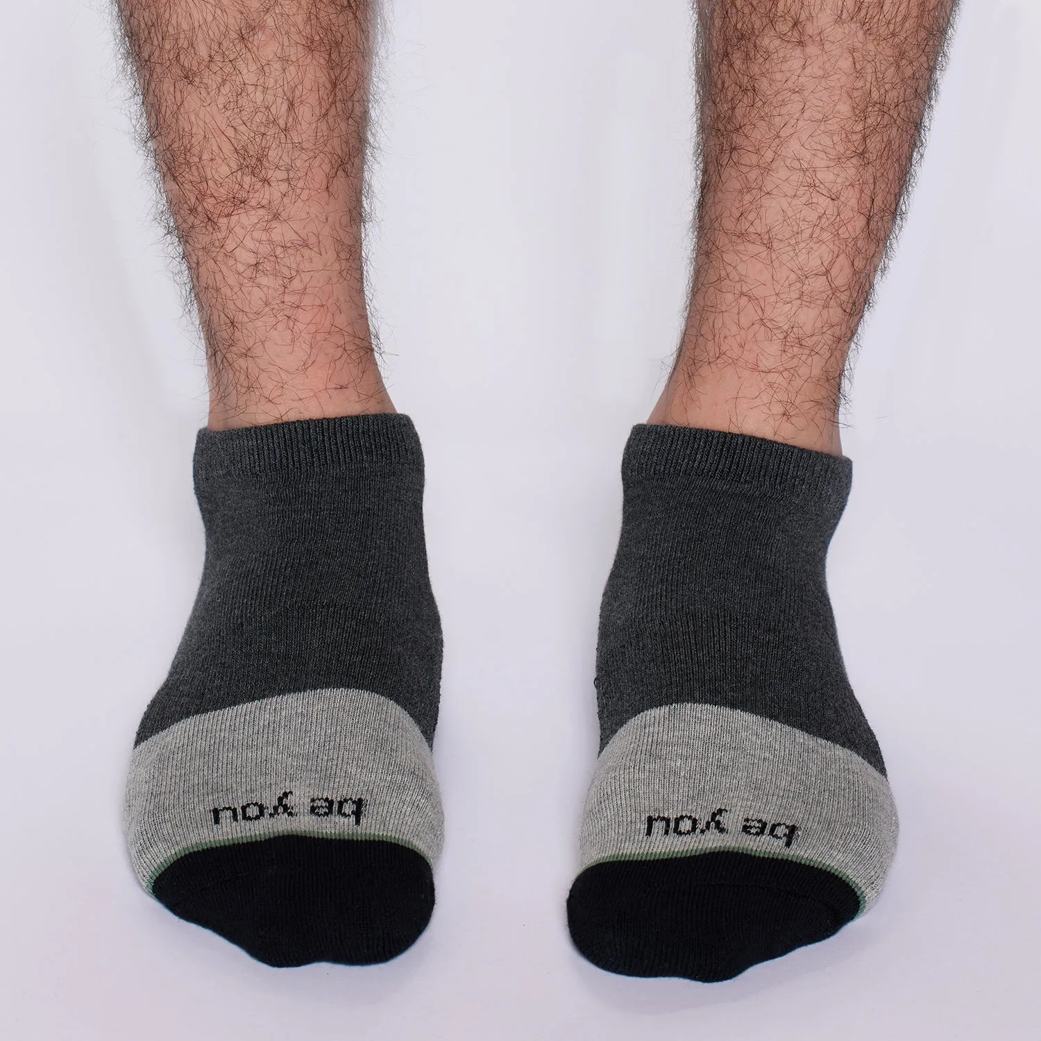 Mens Be You Grip Socks (Metal)
