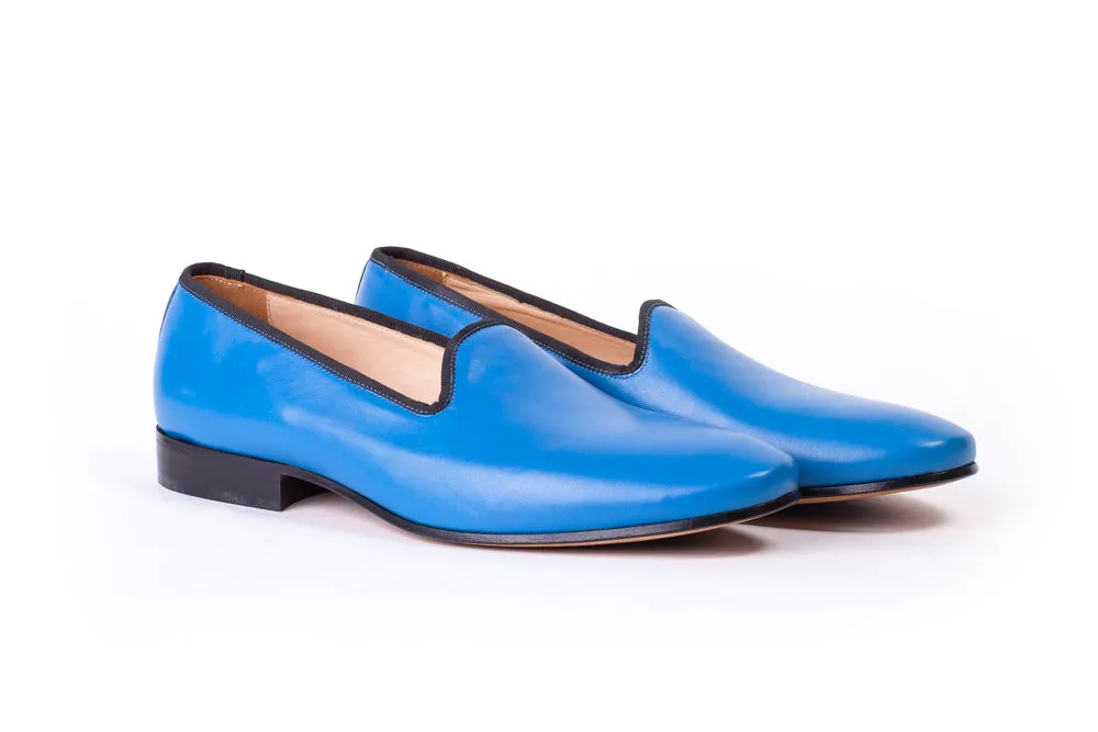 Men's Blue Slip-On with Leather Sole(EX-136)