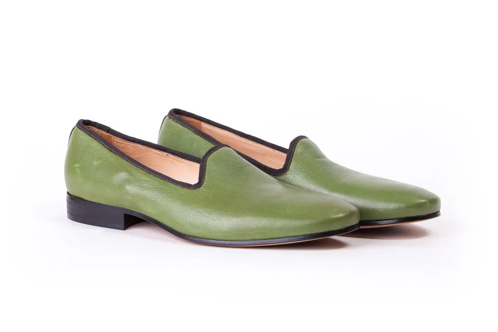 Men's Green Slip-On with Leather Sole (EX-133)