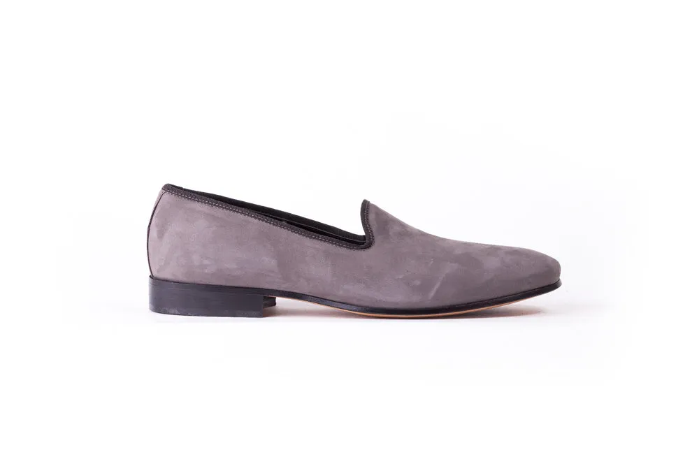 Men's Grey Velvet Slip-On with Leather Sole -(EX-135)