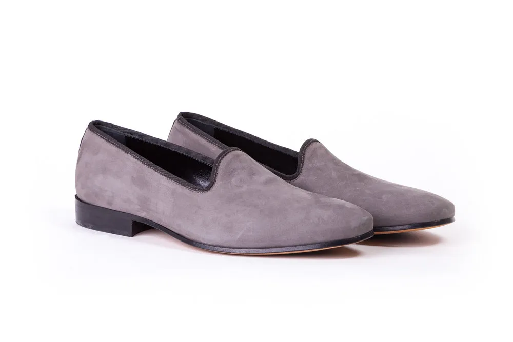 Men's Grey Velvet Slip-On with Leather Sole -(EX-135)