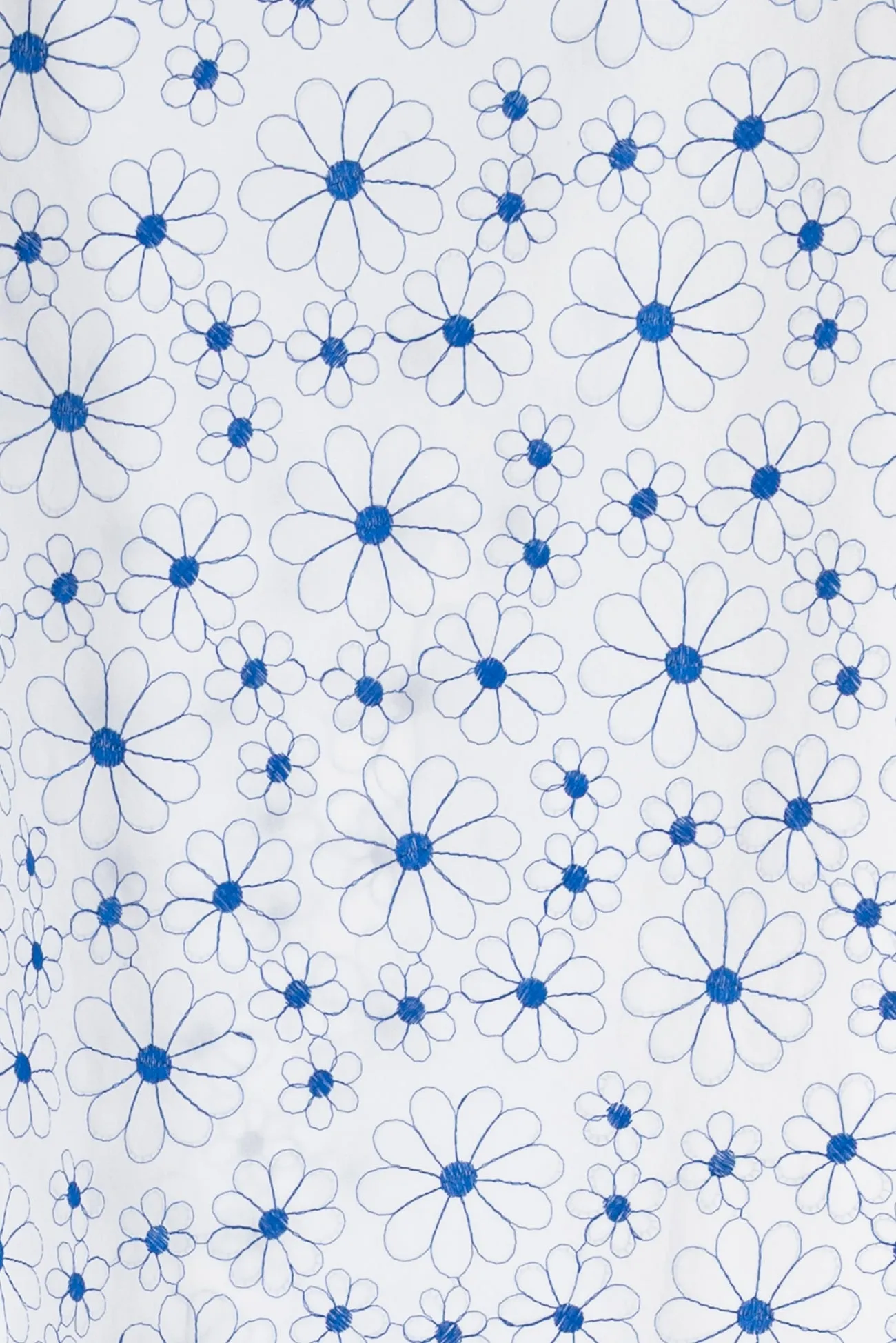 Morning Blue Embroidered Cotton