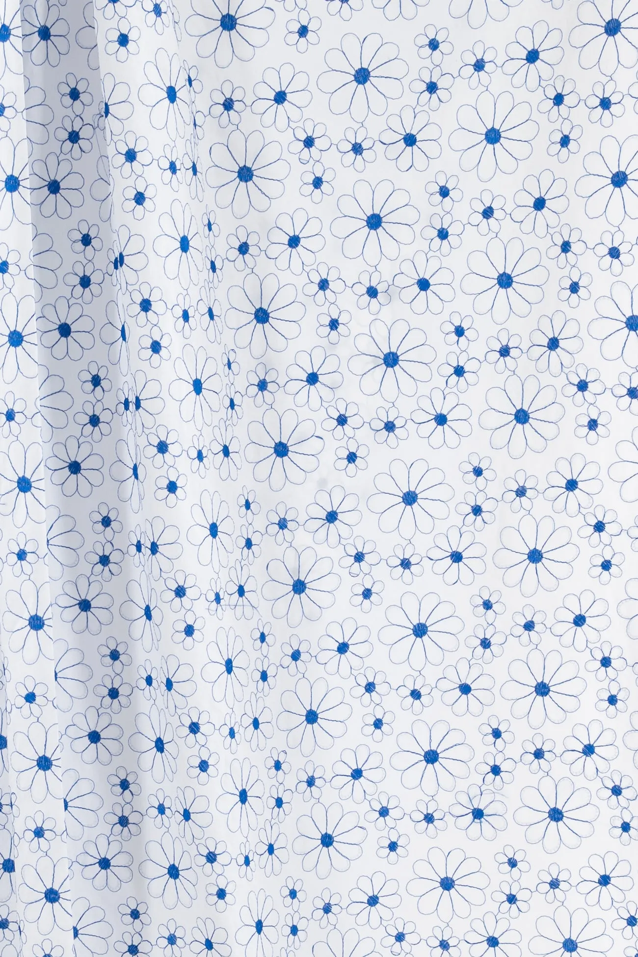 Morning Blue Embroidered Cotton