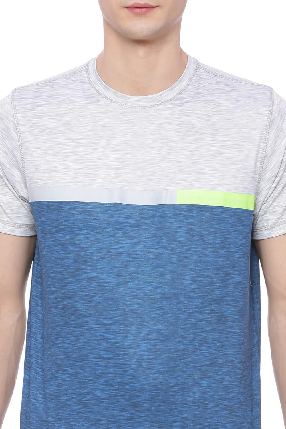 Muscle Fit Space Printed Crew Neck T Shirt