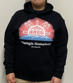 'Namgis Homeland pull over Black Sweatshirt